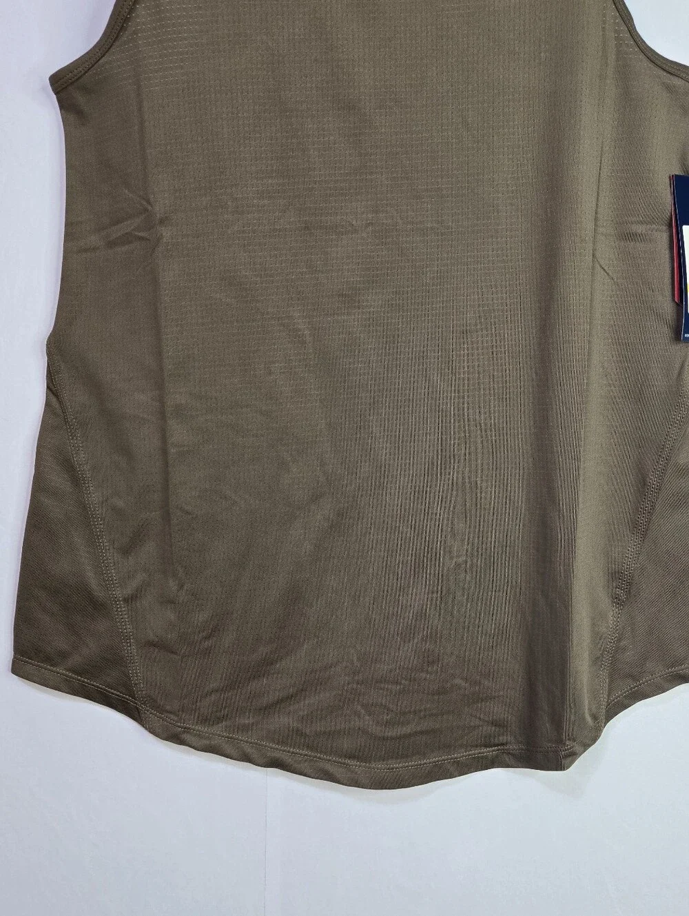 Reebok Women Athletic Stretch Mesh Singlet Tank Top Slim Fit In Trek Grey NWT